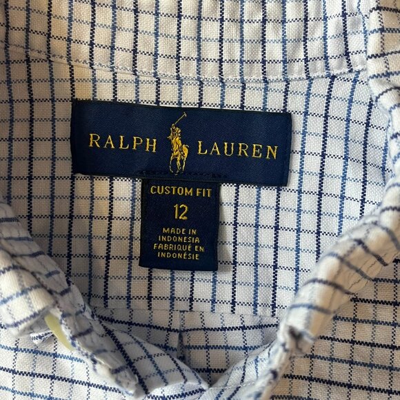 Boys Polo Button Down Shirt (Size 12) - Picture 3 of 3